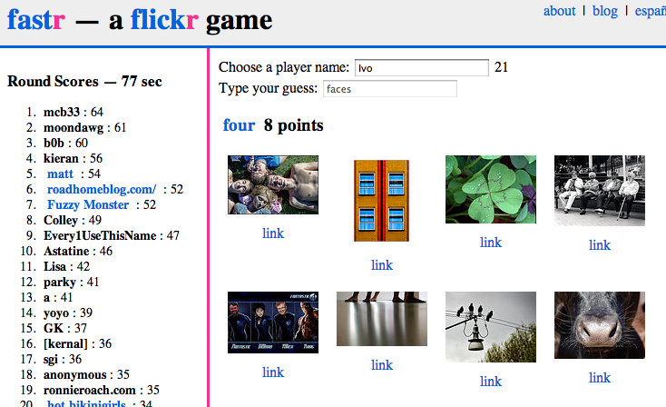 fastr - a flickr game